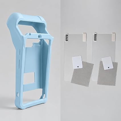 Protective Silicone Case Ingenico Axium DX8000, Candy Blue, 10 Cases and 20 Screen Protectors