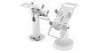 Swivel Mobile POS Terminal Stand – Adjustable Credit Card Machine Holder, 360° Rotating POS Mount, Anti-Slip Base, Universal Fit for Payment Terminals (Verifone, Ingenico, Square) (White)